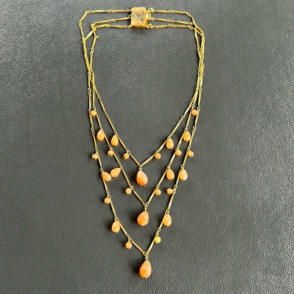 Tiered stone necklace